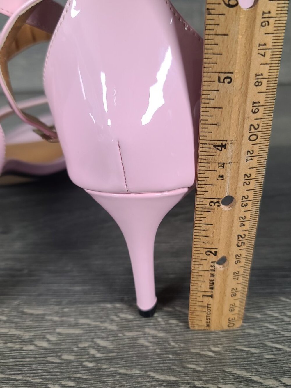 Maiernisi Jessi Pale Pink Ankle Strap Kitten High Heels Size 16 - Picture 11 of 12
